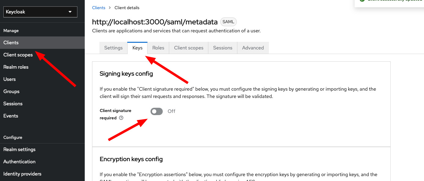 Client Signature Required in Keycloak