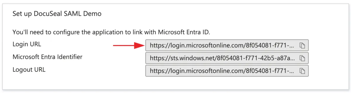 Microsoft Entra ID Login URL