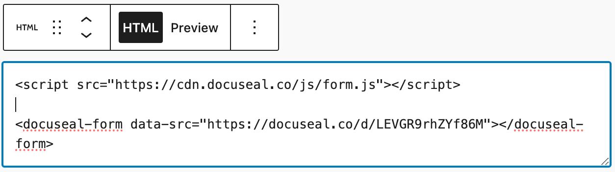 Wordpress Embed Custom HTML block