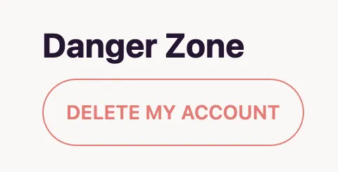 Delete account