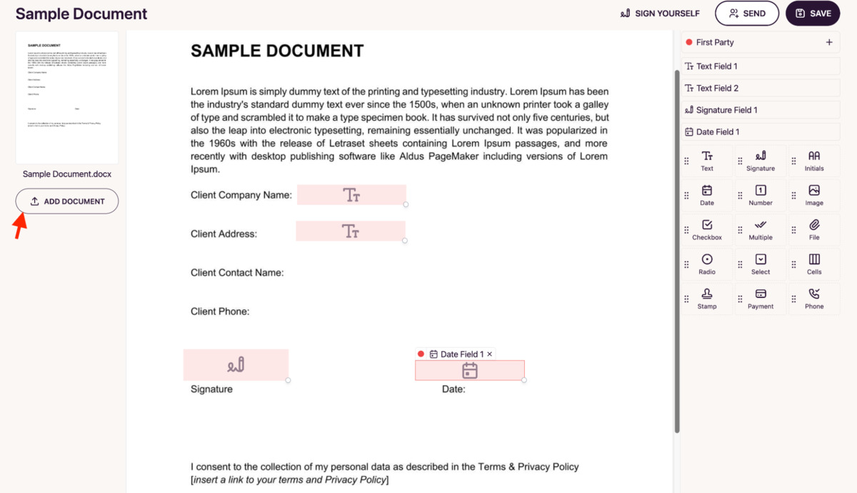 Upload Document