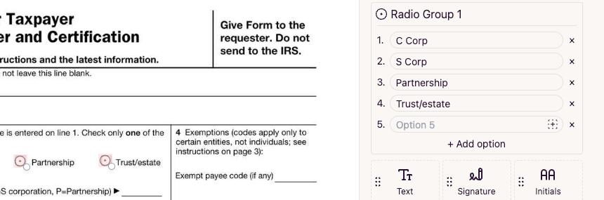 Multiple checkboxes