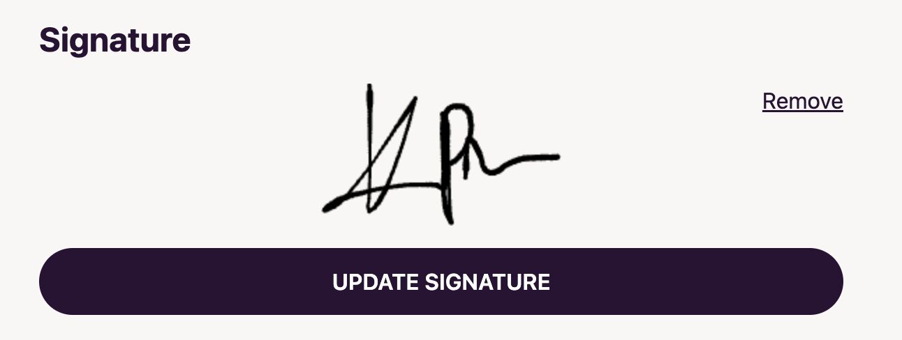 Signature Preview