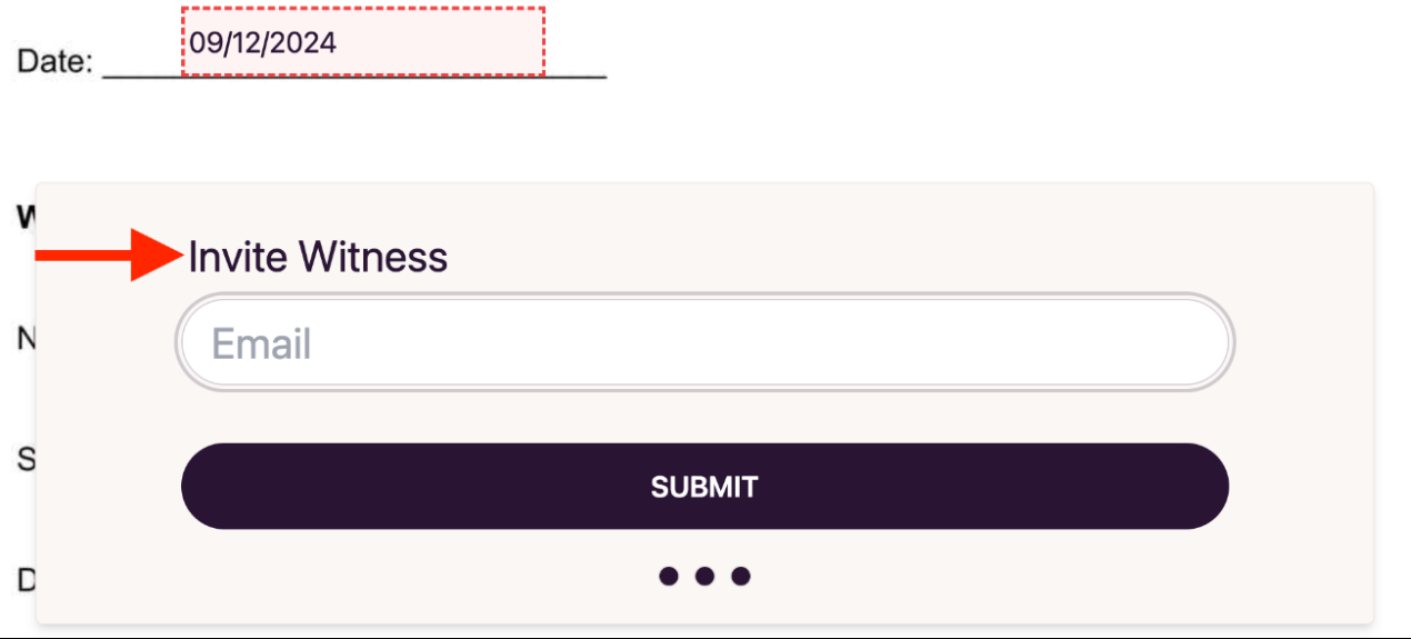 Signing Form Invite Witness