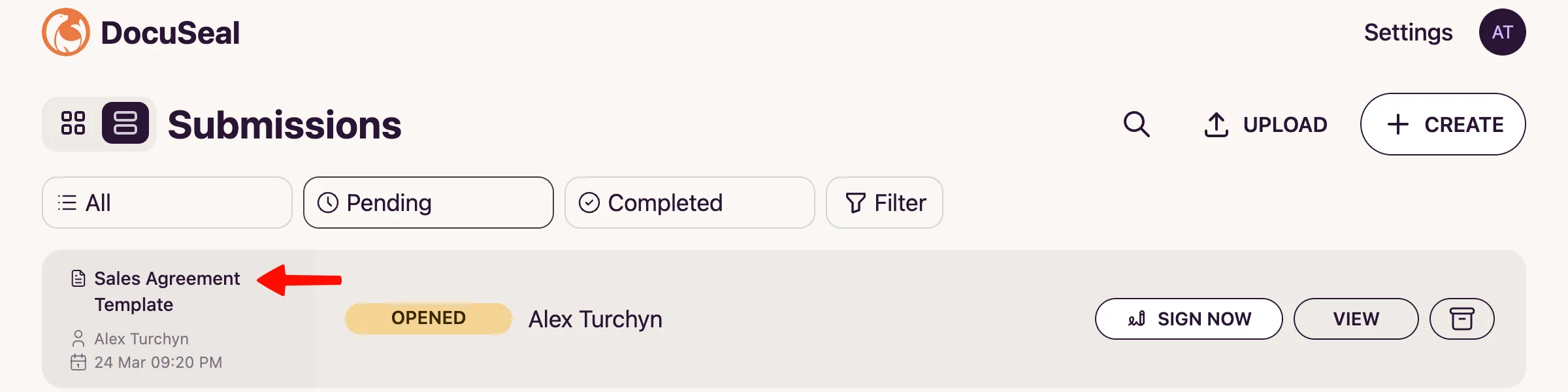 Submissions Dashboard