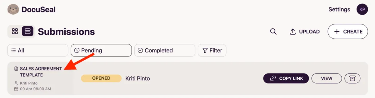 Submissions Dashboard