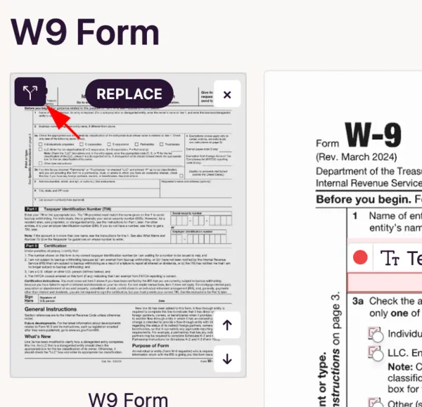 Template builder document conditional button