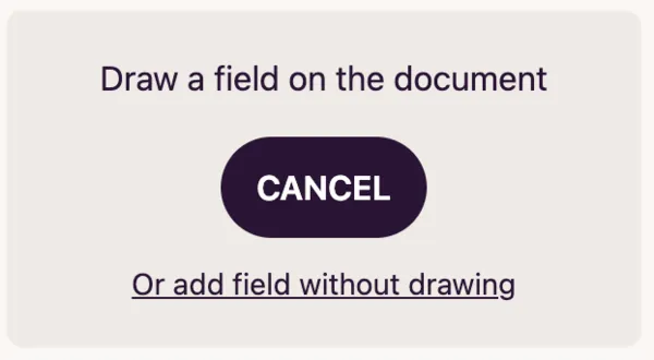 Add field without drawing