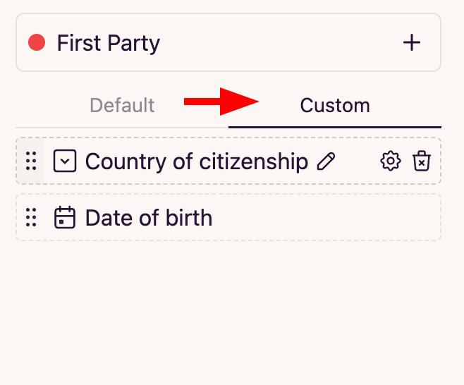 Template Builder Field Tabs