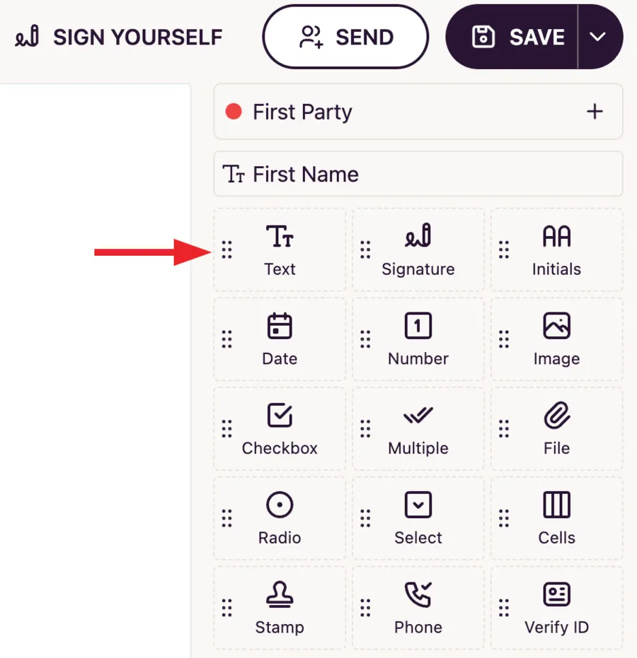 Template Builder Fields Grid