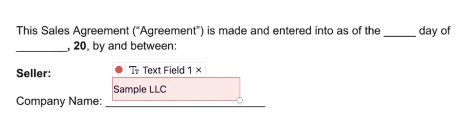 Pre-fill field value