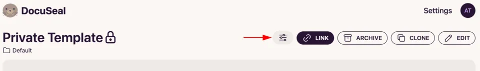 Template Preferences Button