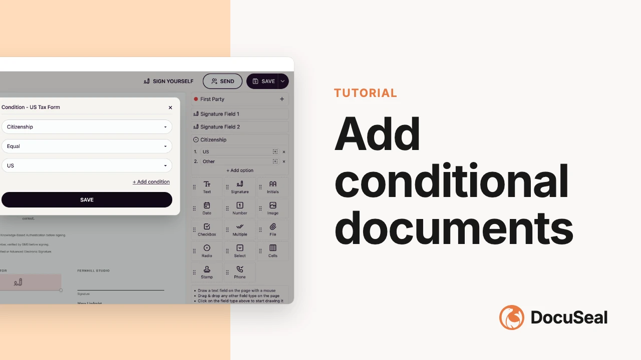 Add conditional documents video tutorial