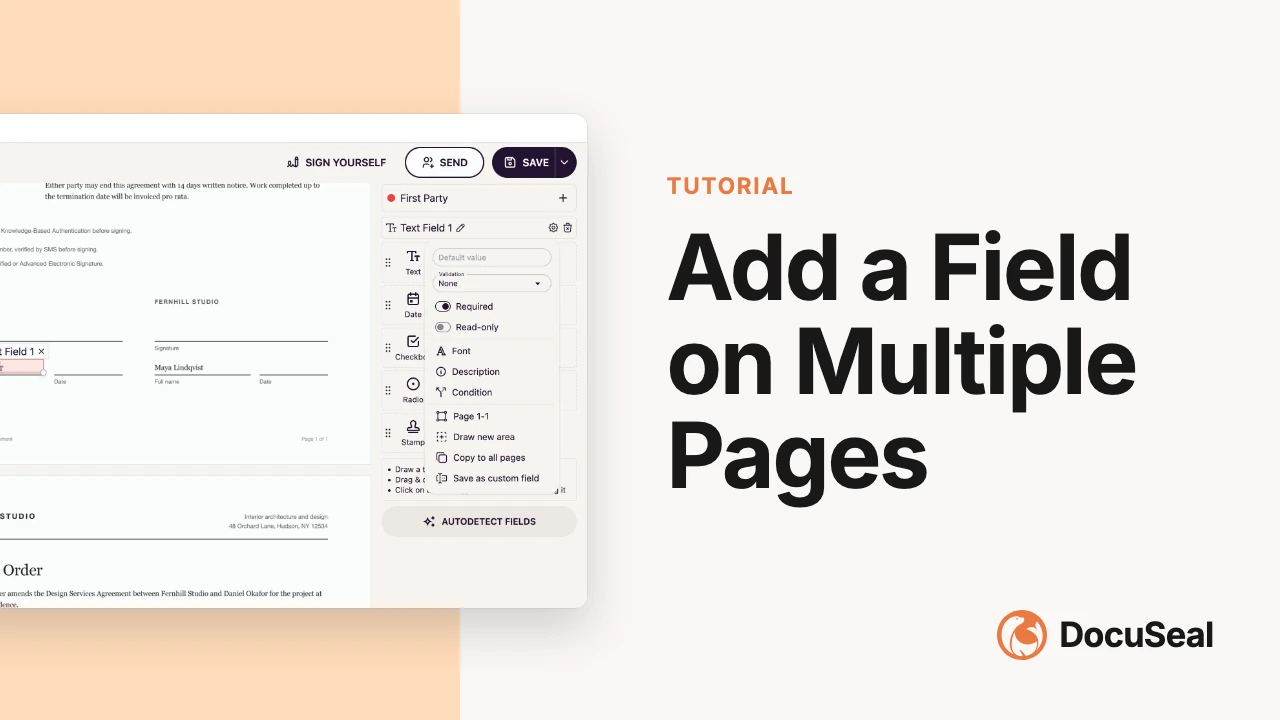 Add field on multiple pages video tutorial