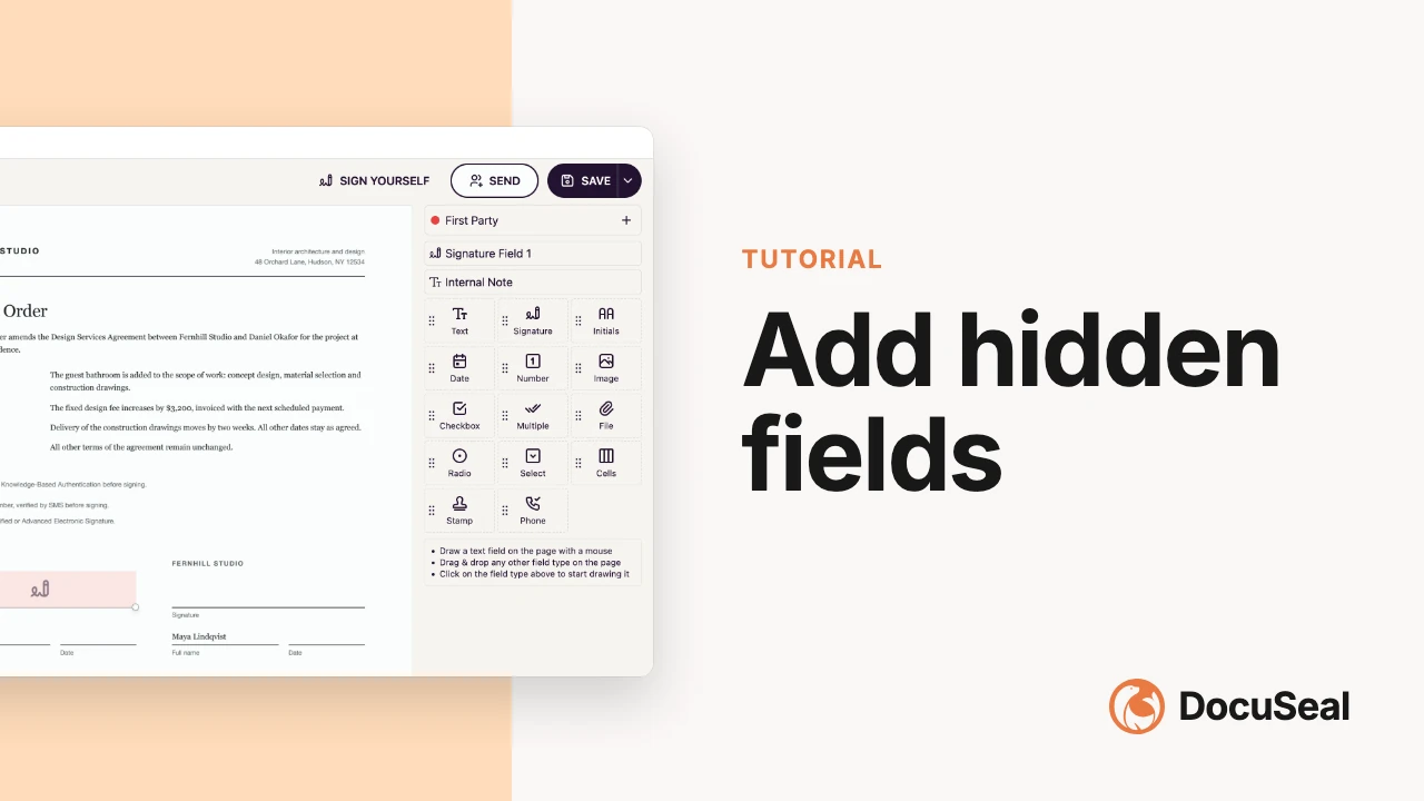 Add hidden field video tutorial
