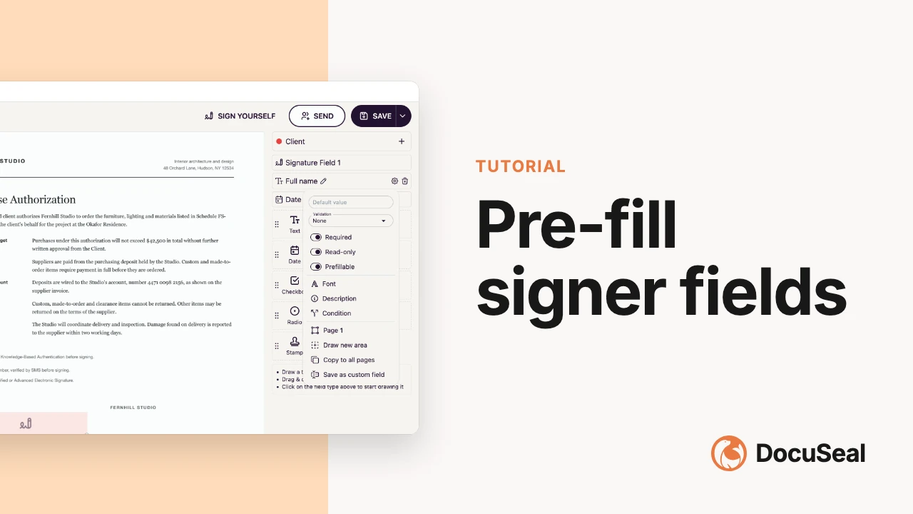 Add recipients form fields video tutorial