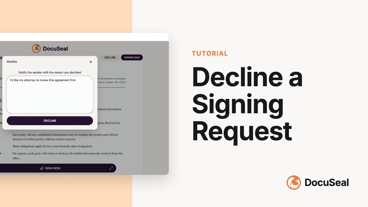 Decline documents video tutorial