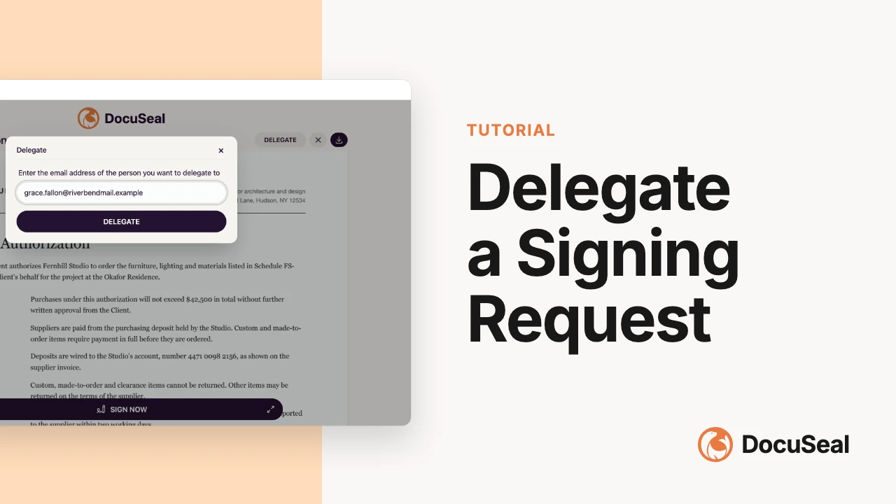 Delegate documents video tutorial