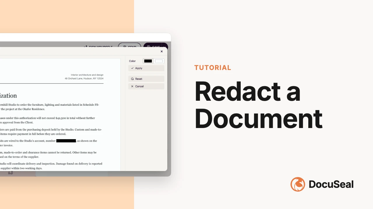 Redact a document video tutorial