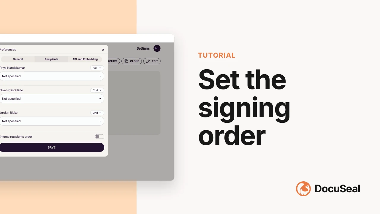 Set signing order video tutorial