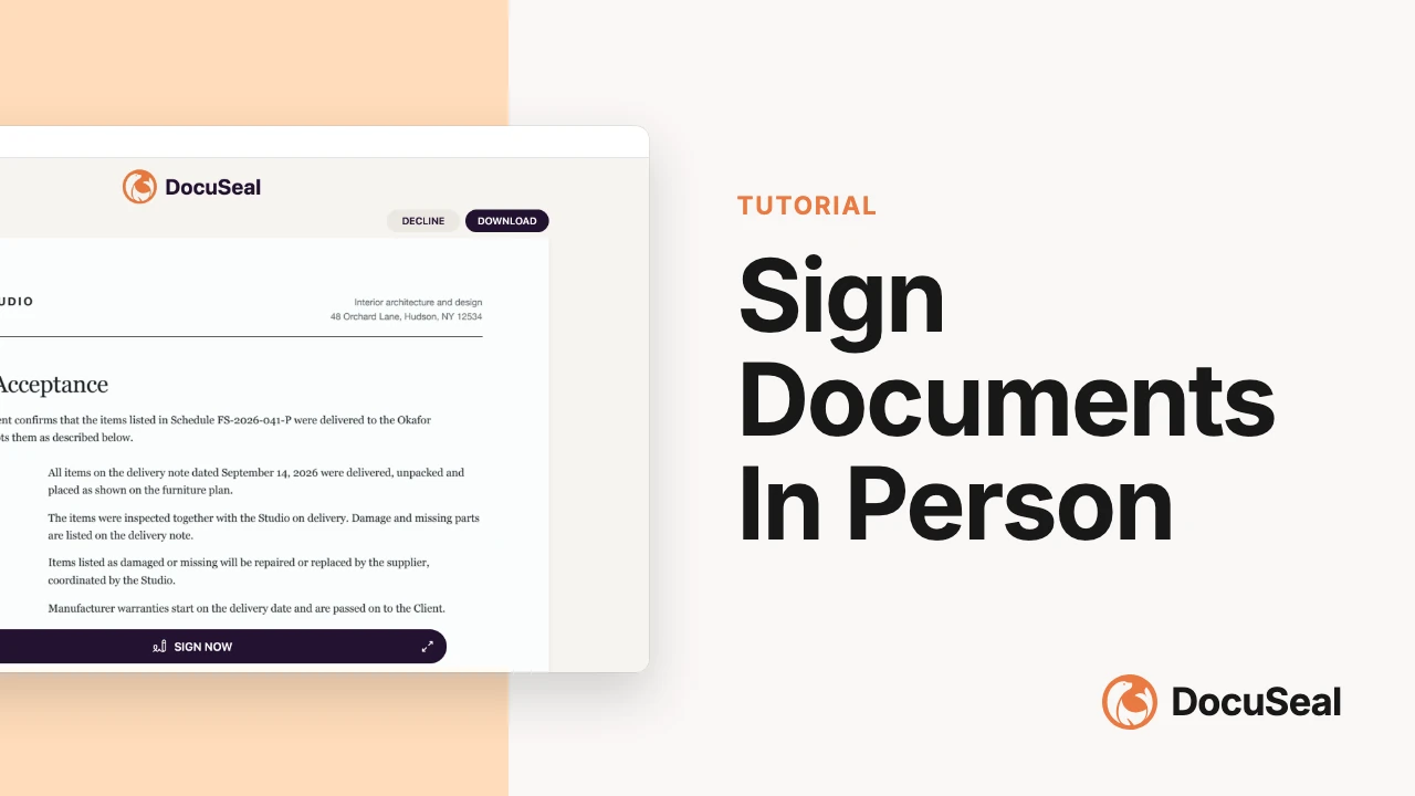 Sign documents in-person video tutorial