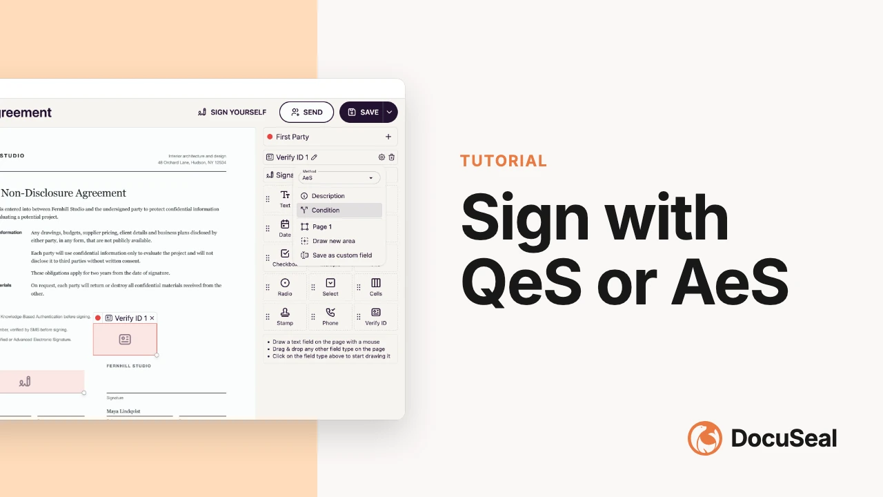 Sign with QeS or AeS video tutorial