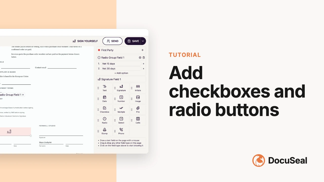 Use radio buttons and checkboxes video tutorial