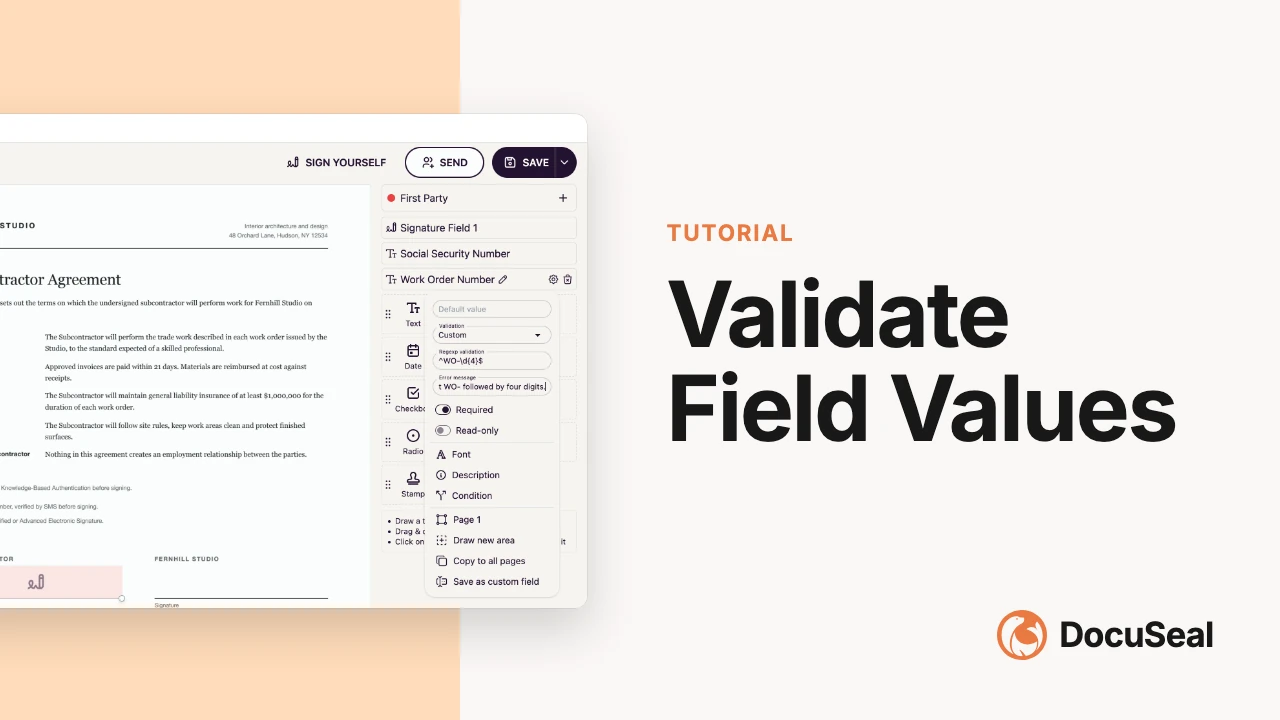 Validate field values video tutorial